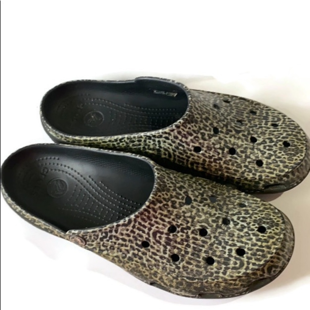Cheetah Print Slip-On Crocs - image 1